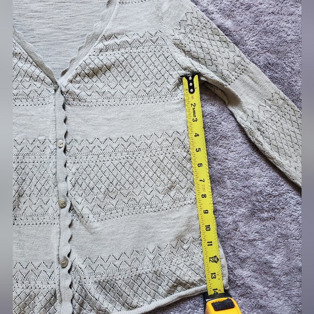 Frye and Co. Womens V Neck Long Sleeve Knit Button Cardigan Size M - Picture 9 of 9